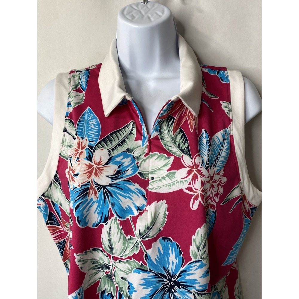 Tommy Bahama Golf Womens Shirt Size Large Tropical Summer Vacation Preppy Beach - Picture 2 of 9